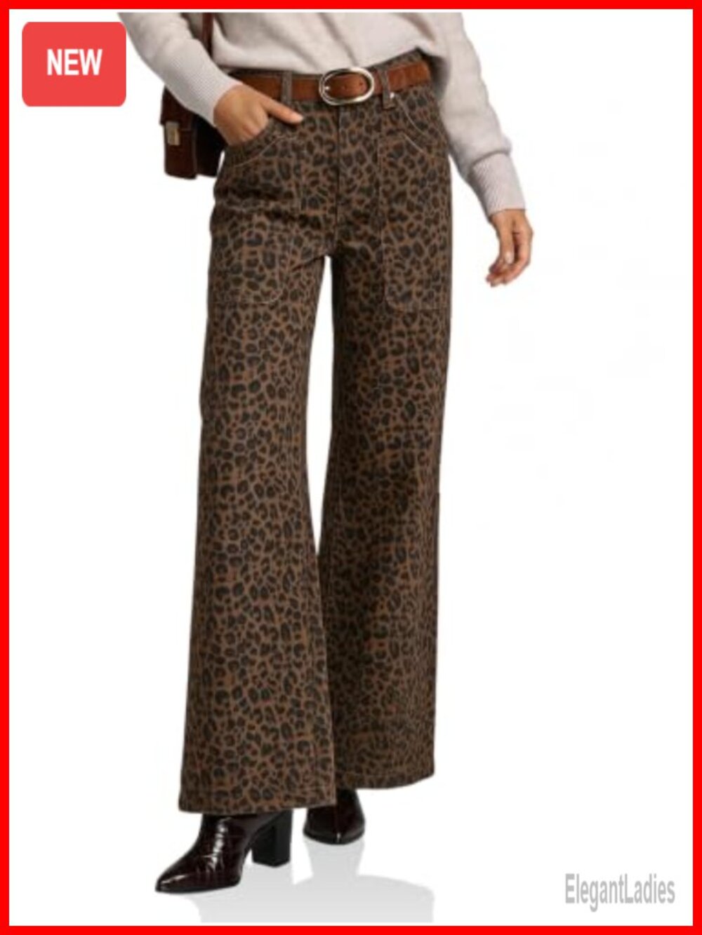 High Waisted Wide Leg Flared Jeans Stretch Denim Pants Women Casual